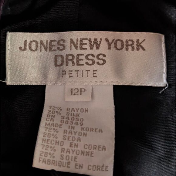 Vintage Velvet Asian Style Maxi Dress Women's 12 Petite Black Purple Floral - Picture 5 of 7